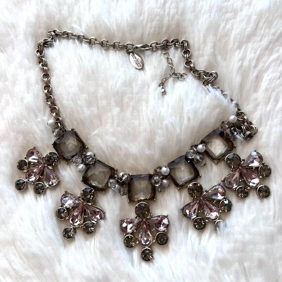 VINTAGE WHITE HOUSE | BLACK MARKET SILVERTONE‎ CHOKER NECKLACE 16 in. ext… - Picture 7 of 7